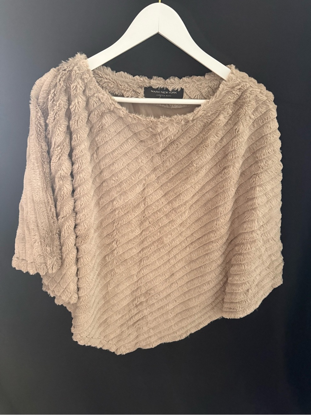 Marc New York Plush Textured Taupe Shawl